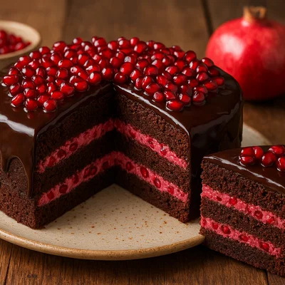 Granatapfel-Schokoladen-Torte