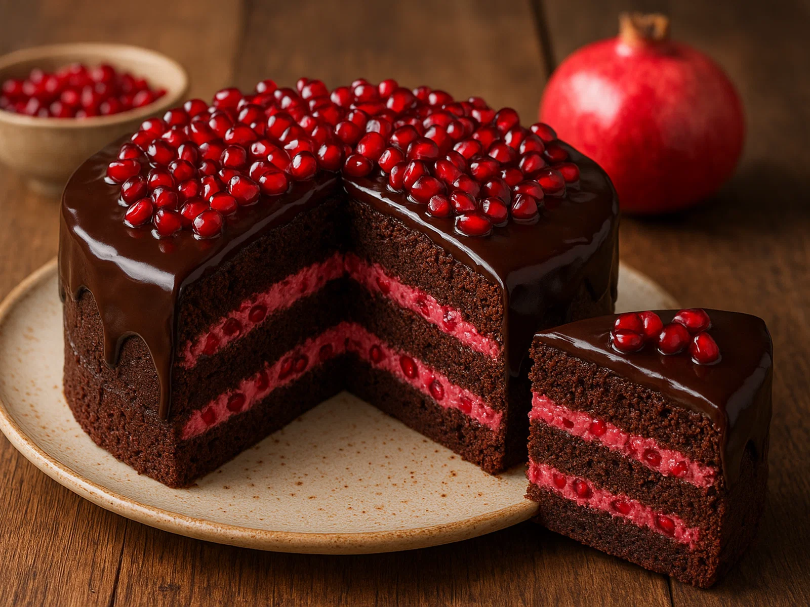 Granatapfel-Schokoladen-Torte