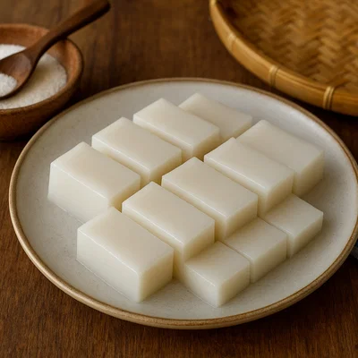 Kyauk Kyaw – Burmesisches Kokos-Gelee mit Agar-Agar