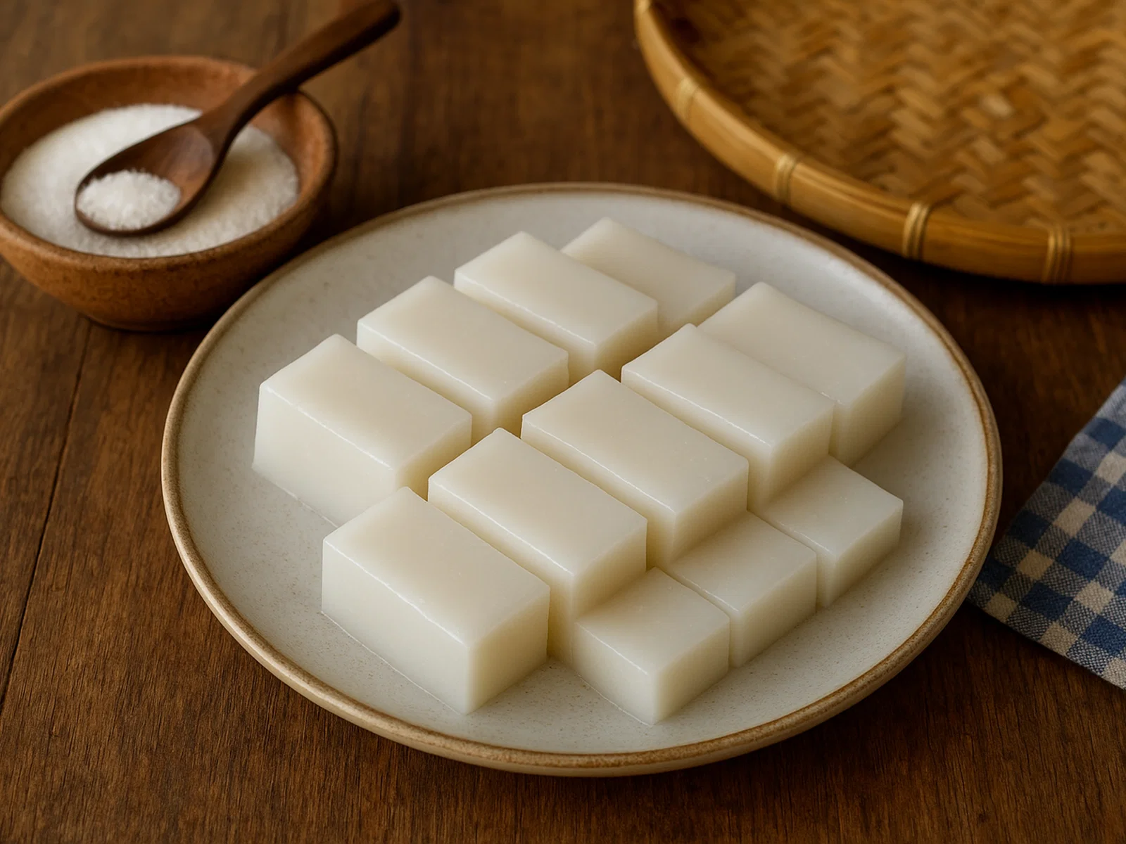 Kyauk Kyaw – Burmesisches Kokos-Gelee mit Agar-Agar