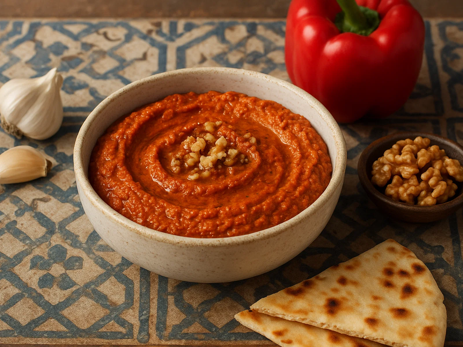 Muhammara – Syrische Paprika-Walnuss-Paste