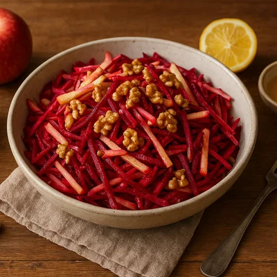 Apfel-Rüben-Salat mit Walnüssen