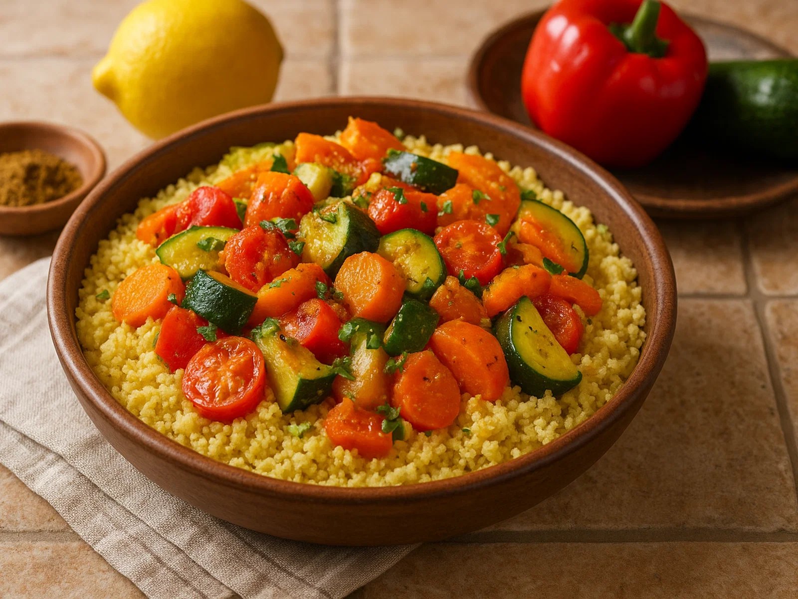 Couscous mit buntem Gemüse