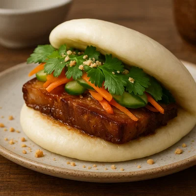 Gua Bao – Taiwanesische Schweinebauch-Dampfbrötchen