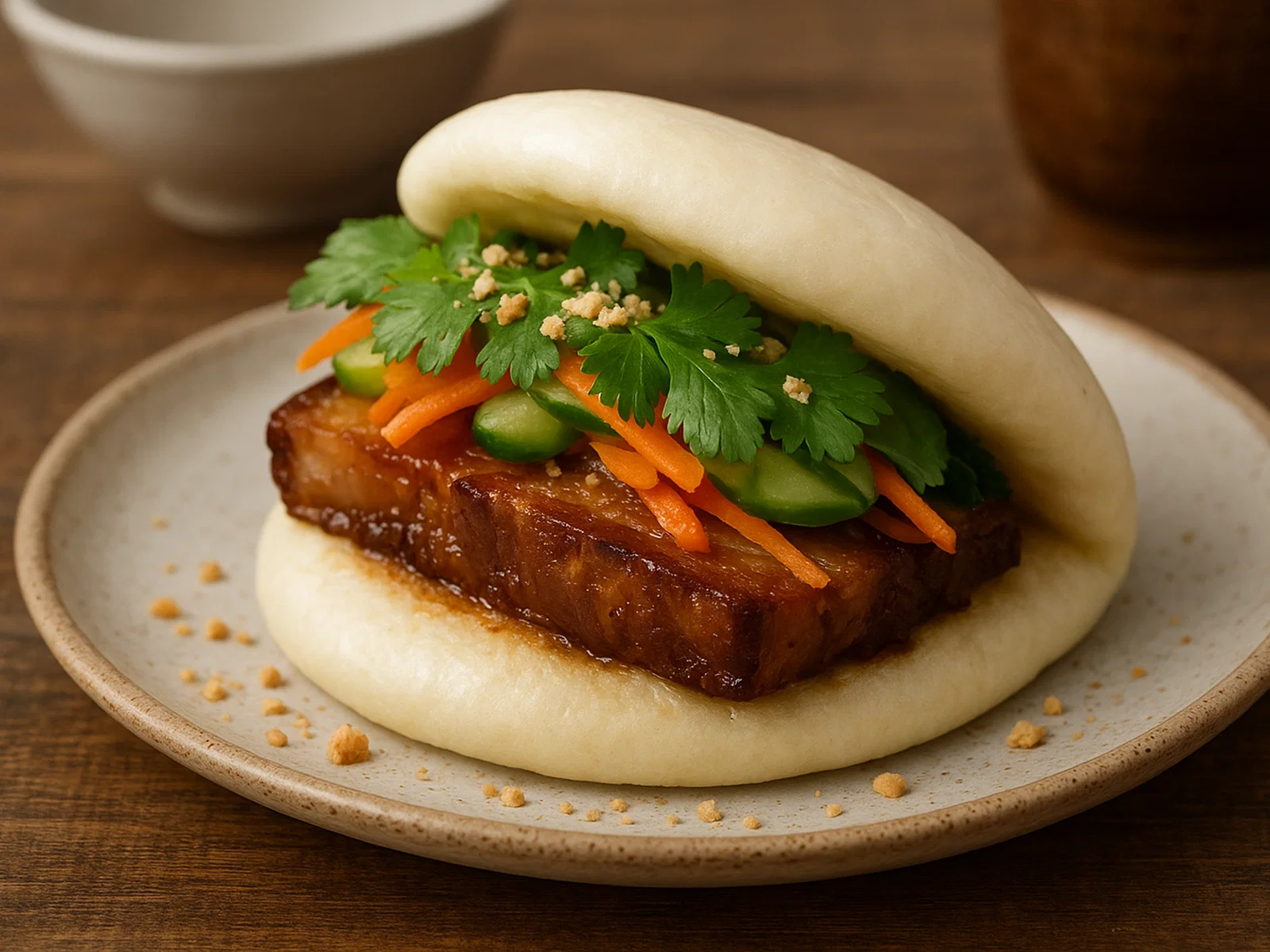 Gua Bao – Taiwanesische Schweinebauch-Dampfbrötchen