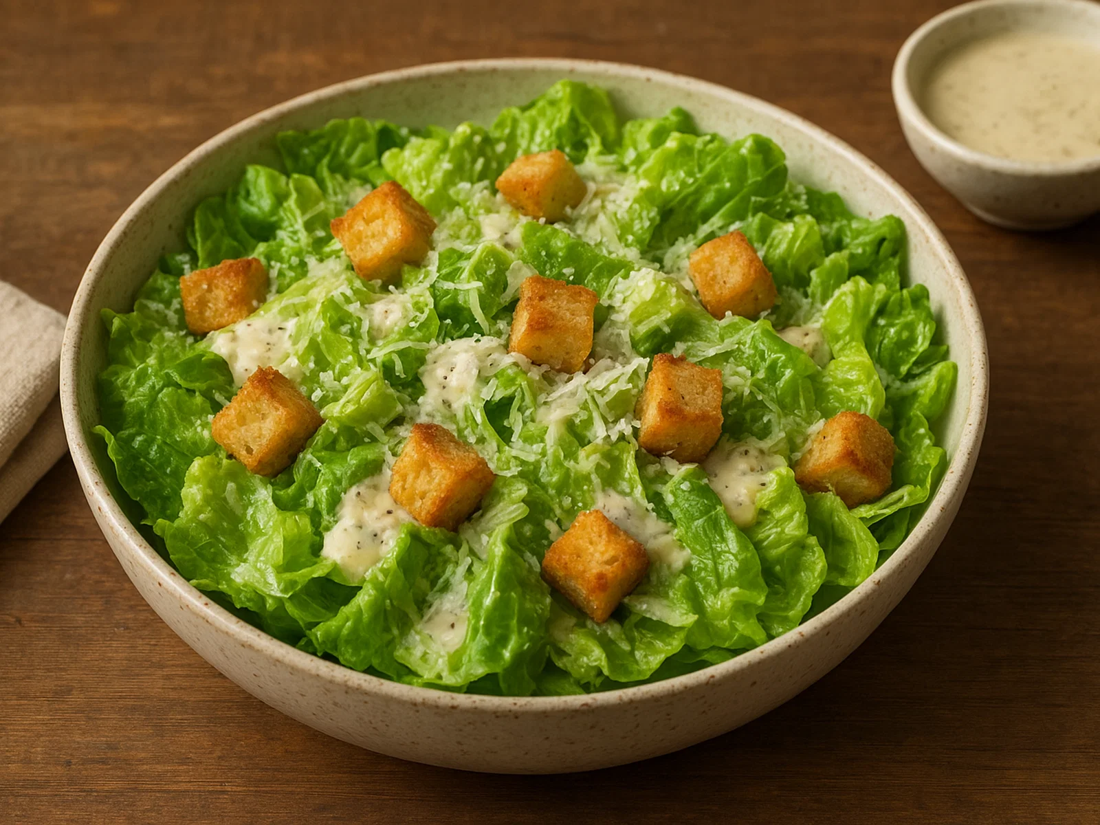 Klassischer Caesar Salat mit hausgemachtem Dressing