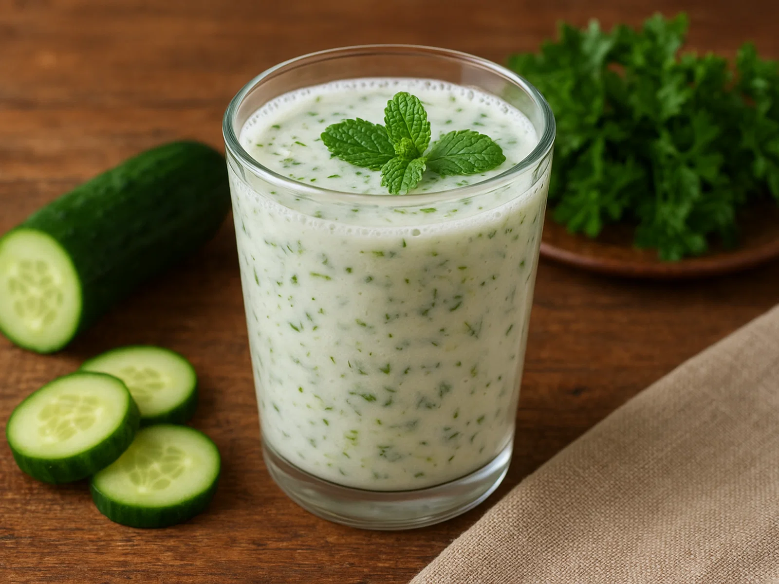 Chalap – erfrischendes Joghurtdrink mit Gurke und Kräutern
