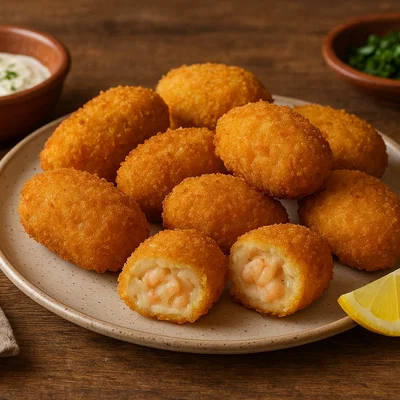Knusprige Garnelenkroketten