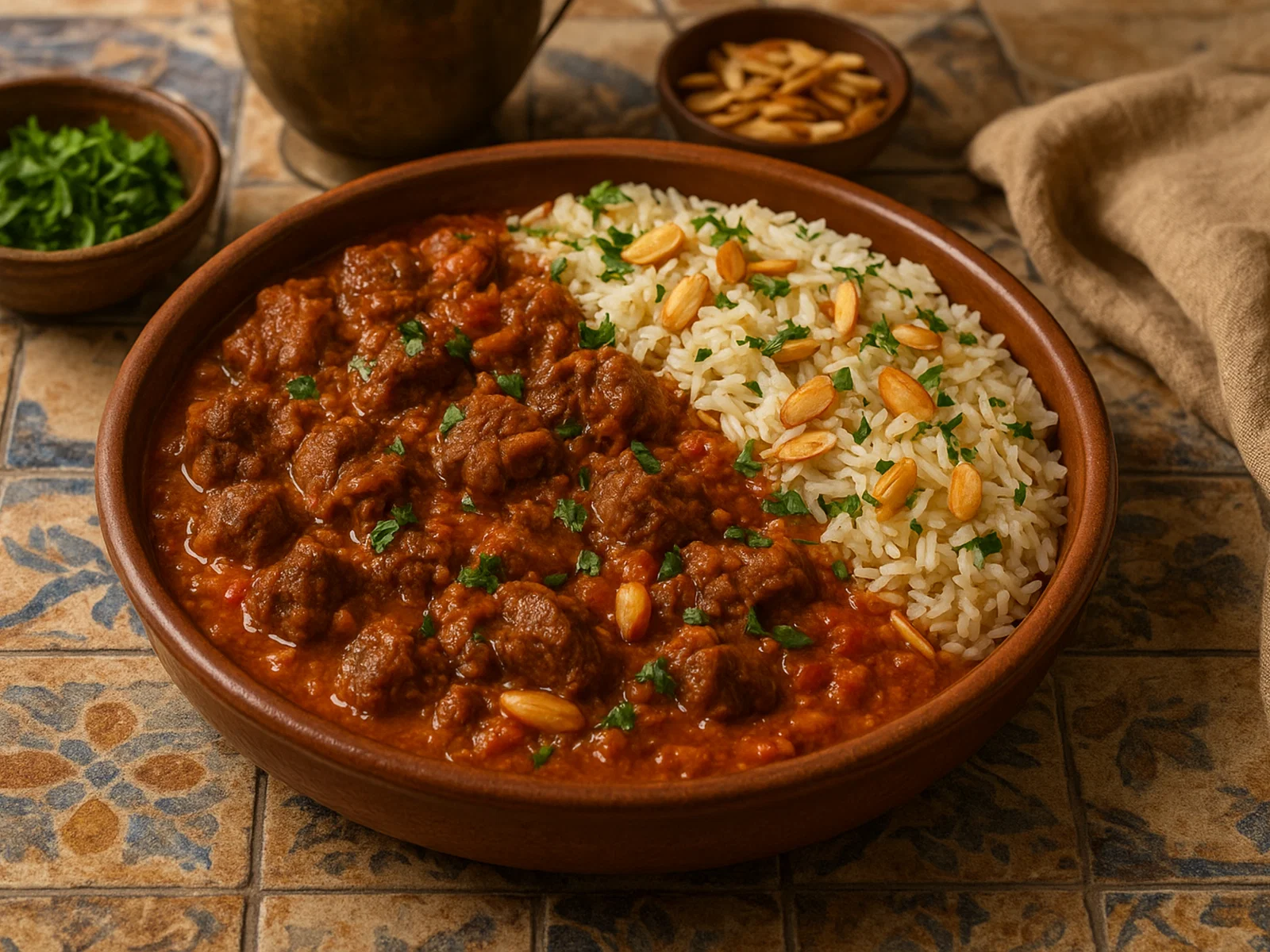 Marawej – festlicher orientalischer Fleisch‑Reis‑Topf