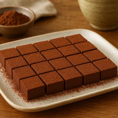 Japanische Nama-Schokolade (Sahne-Ganache-Würfel)