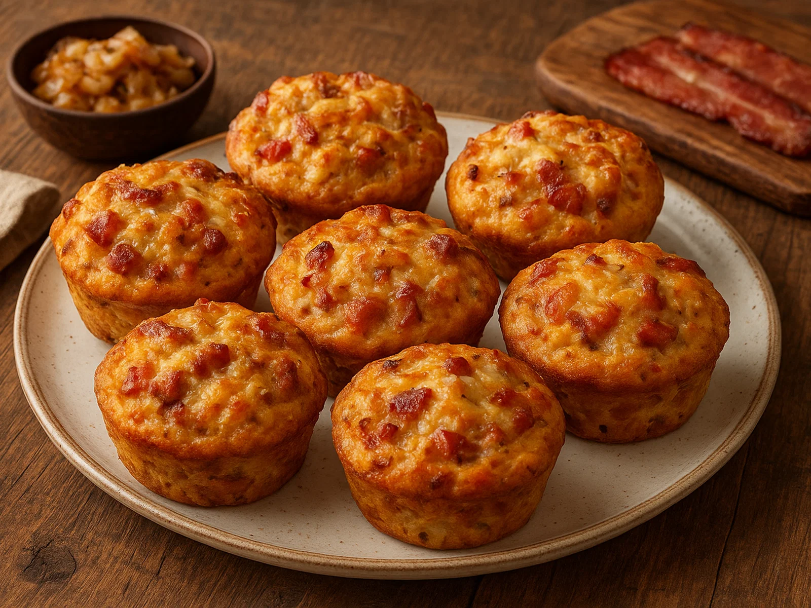 Herzhafte Zwiebel-Speck-Muffins mit Käse