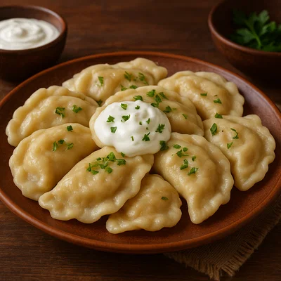 Ukrainische Wareniki mit Kartoffel-Zwiebel-Füllung