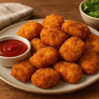 Knusprige Hühnchen-Nuggets aus der Pfanne
