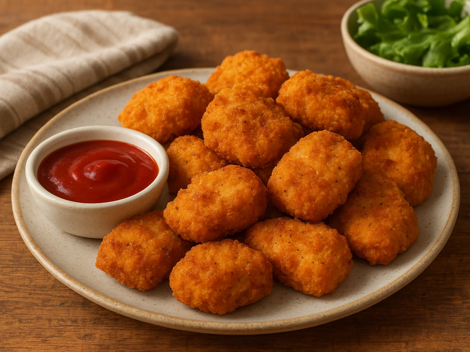 Knusprige Hühnchen-Nuggets aus der Pfanne