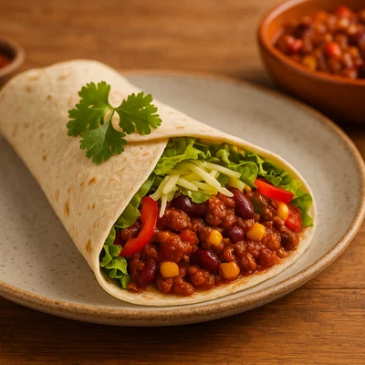 Feuriger Chili-con-Carne-Wrap