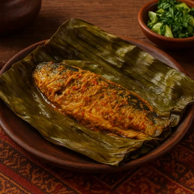 Ikan Pepes – In Bananenblättern gedämpfter indonesischer Fisch