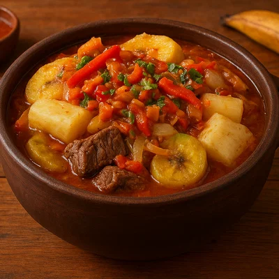 Baho (Nicaraguanischer Rindfleischeintopf mit Kochbananen und Yuca)