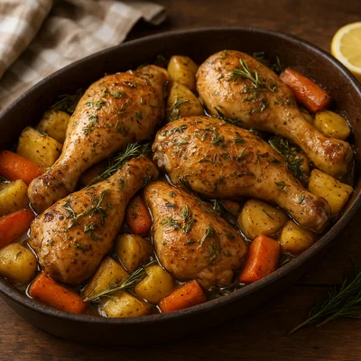 Berg-Huhn mit Kräutern aus den Bergen