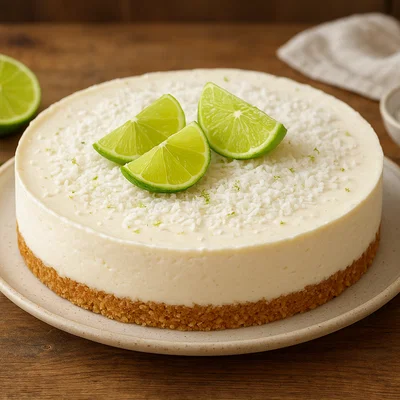 Kokos-Limetten-Cheesecake ohne Backen