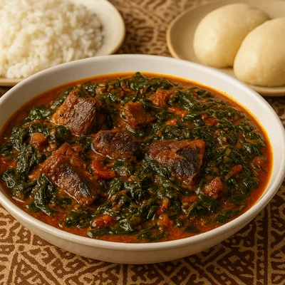 Efo Riro – Nigerianischer Spinateintopf