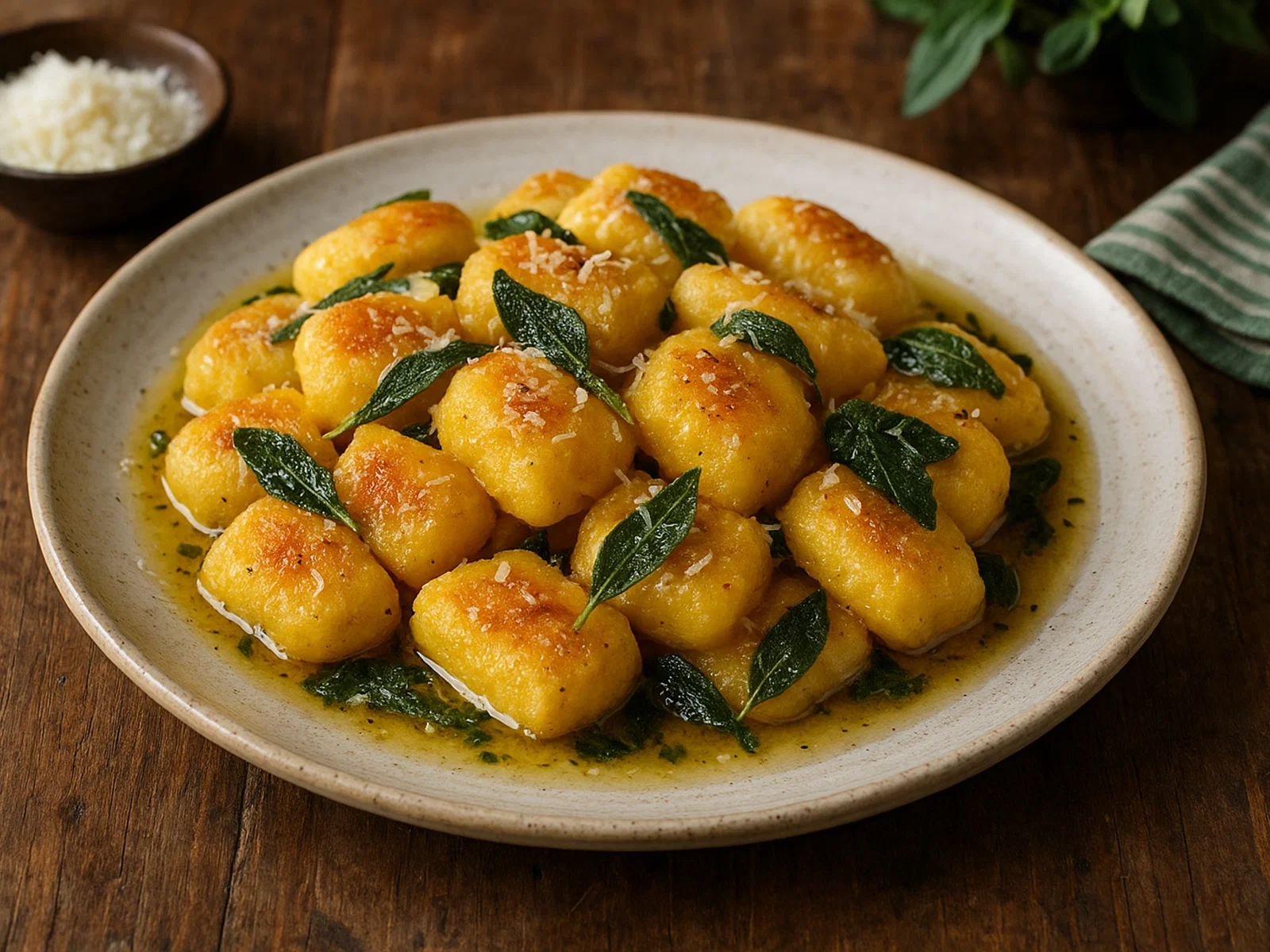 Polenta-Gnocchi mit Salbeibutter