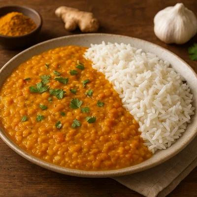Cremiges Dhal mit Basmatireis