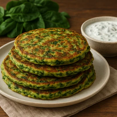 Herzhafte Spinat-Pfannkuchen