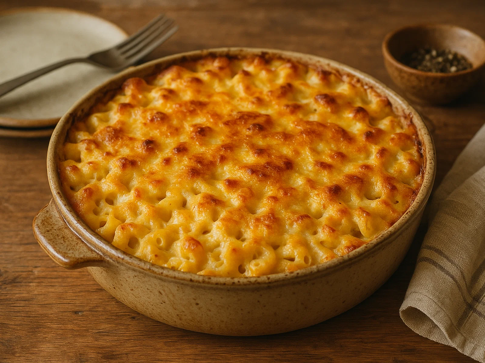 Cremiger Macaroni Pie aus dem Ofen