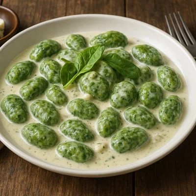 Spinat-Gnocchi mit cremiger Gorgonzola-Sauce