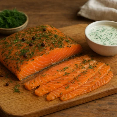 Hausgemachter Gravad Lax mit Dill und Wacholder