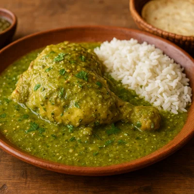 Jocon – Huhn in grüner Tomatillo-Kräutersauce