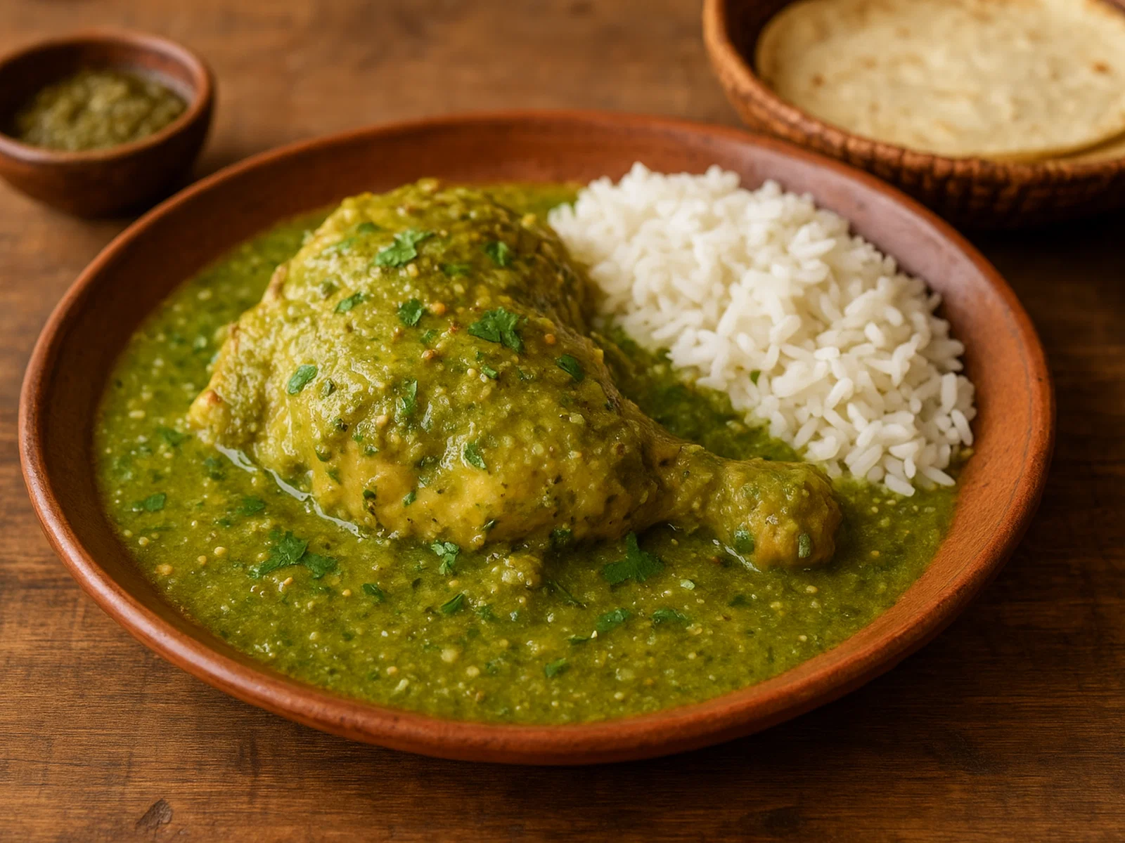 Jocon – Huhn in grüner Tomatillo-Kräutersauce