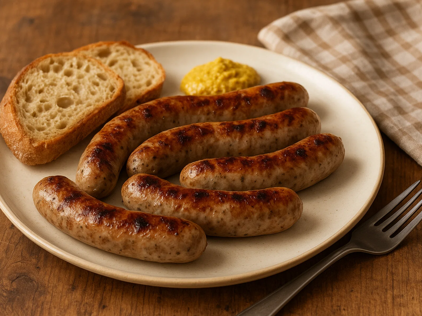 Hausgemachte Bratwurst vom Grill