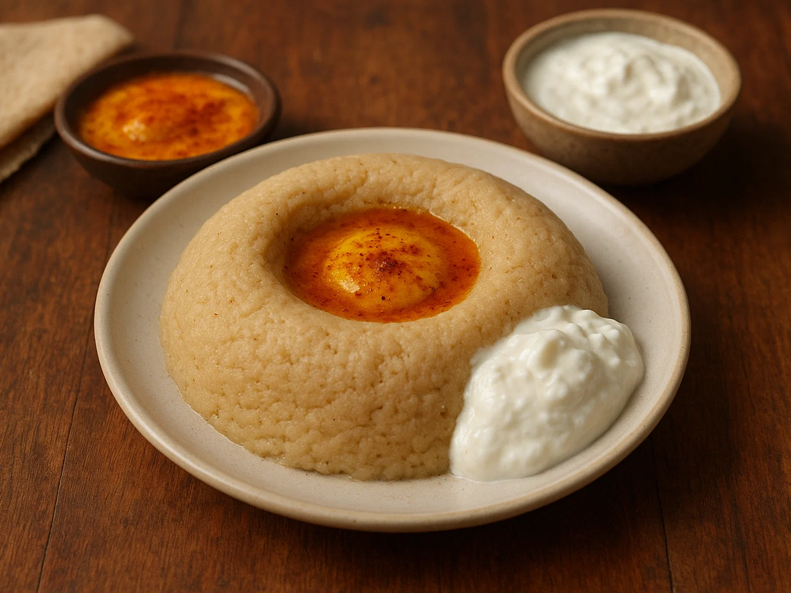 Ga’at (Genfo) – Eritreischer & Äthiopischer Frühstücksbrei mit Gewürzbutter und Joghurt