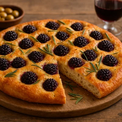 Brombeer-Rosmarin-Focaccia