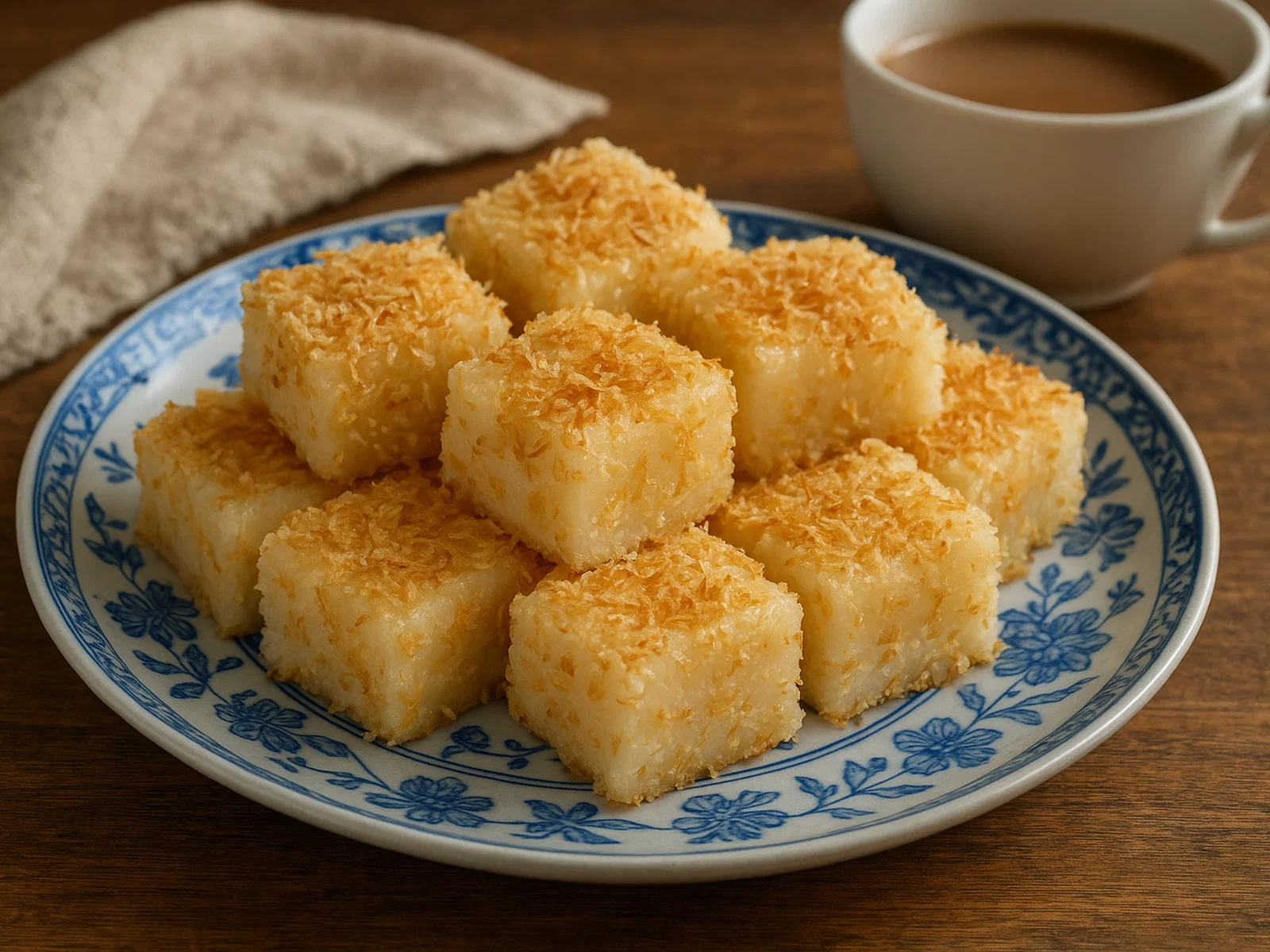 Kuih Mor – Malaysische Kokos-Reiswürfel