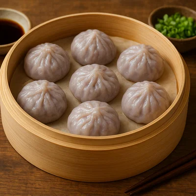 Taro-Dumplings mit aromatischer Füllung