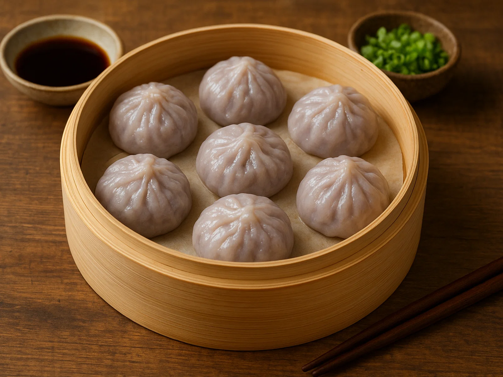 Taro-Dumplings mit aromatischer Füllung