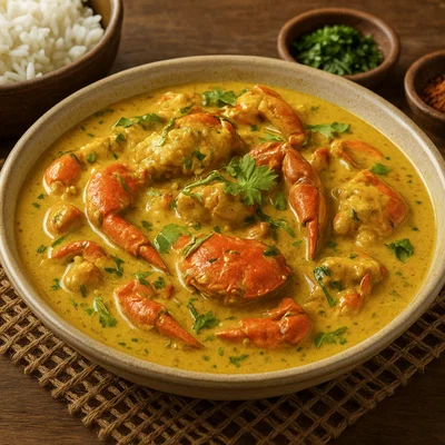 Kokosnusskrebs-Curry