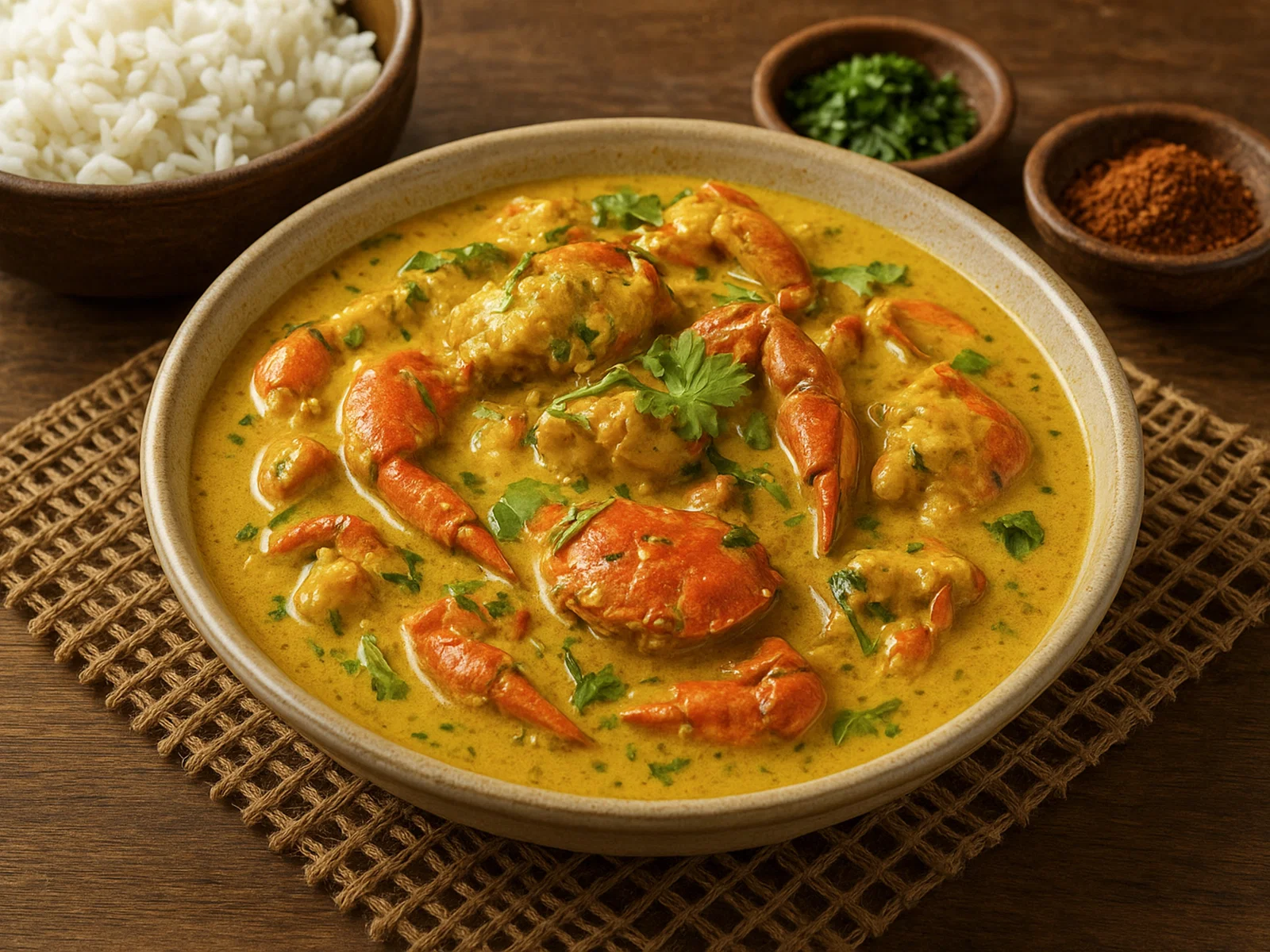 Kokosnusskrebs-Curry