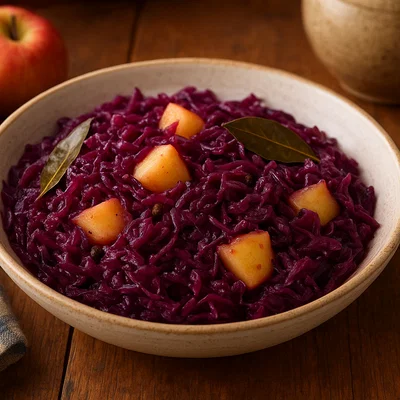 Rotkohl mit Äpfeln (klassische Beilage)