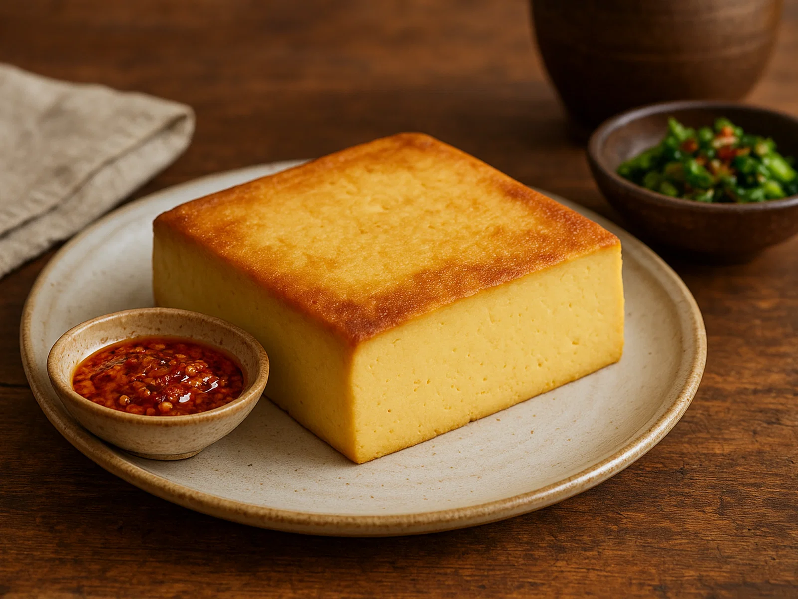 Burmese Tofu (Shan Tofu) aus Kichererbsenmehl