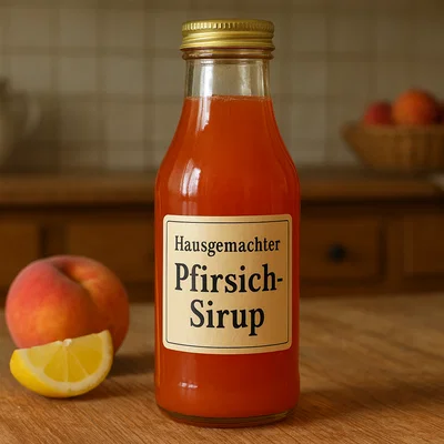 Hausgemachter Pfirsich‑Sirup