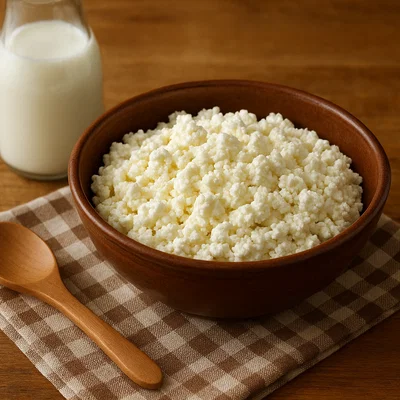 Hausgemachter Biezpiens (Quark aus Milch)