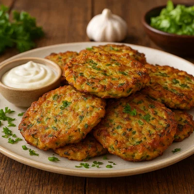 Kartoffel-Zucchini-Fritter mit Kräutern