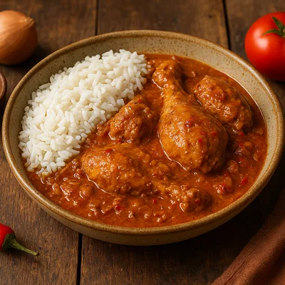 Poulet Nyembwe – Huhn in Erdnuss-Palmsauce