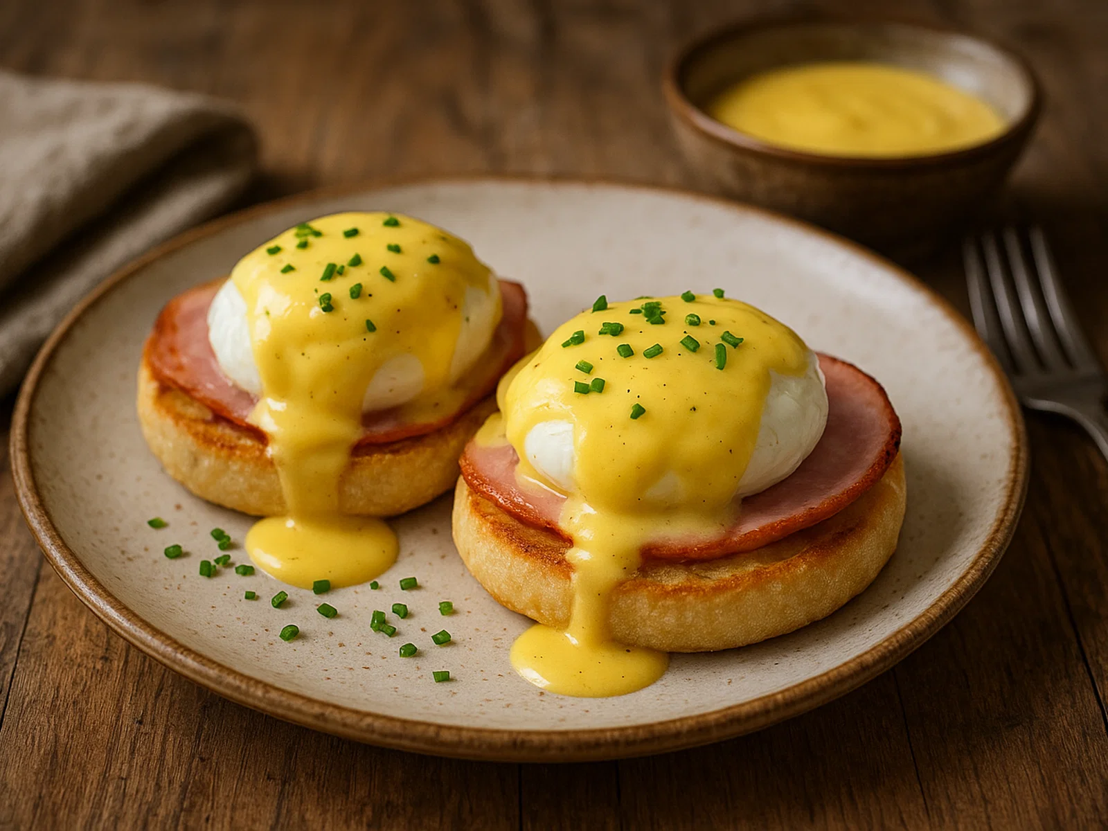 Eier Benedikt mit klassischer Hollandaise