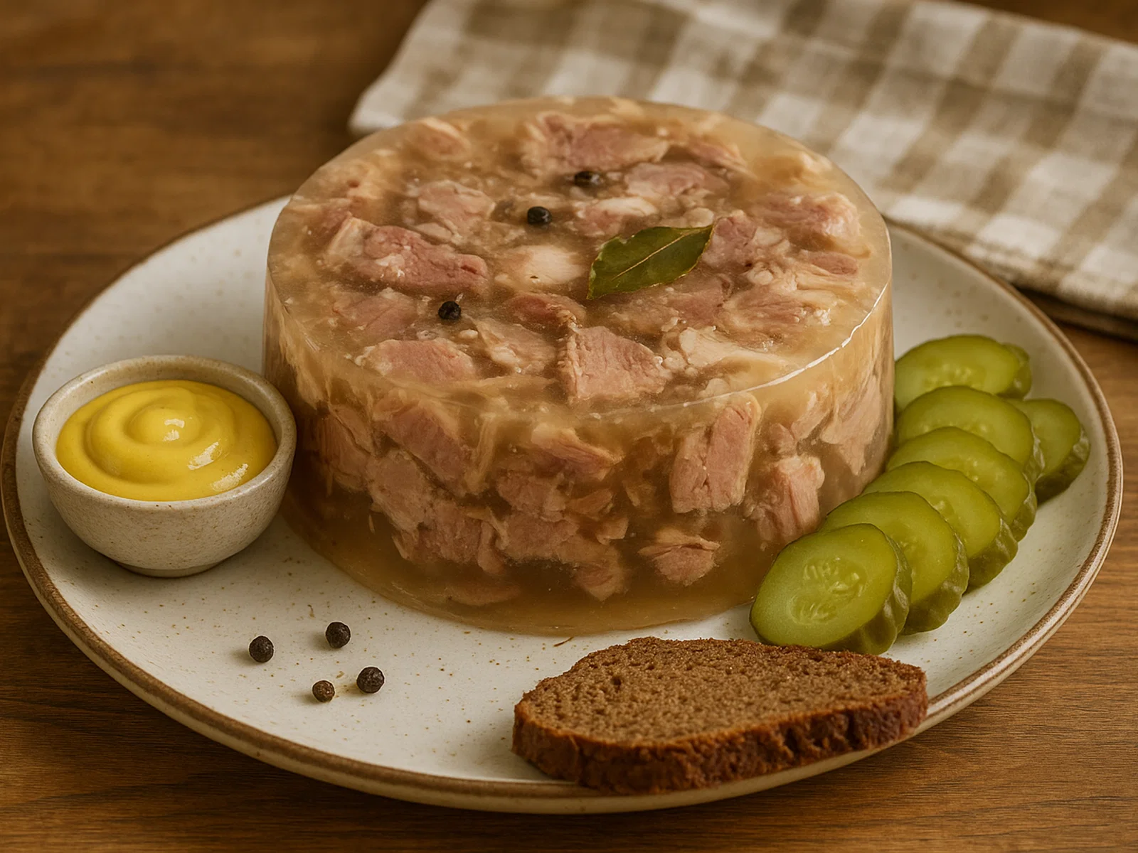 Estnische Sült (herzhafte Schweinefleischsülze)