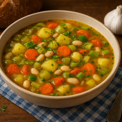 Herzhafte Gemüsesuppe für kalte Tage