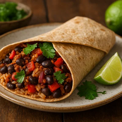 Kreolischer Black-Bean-Wrap